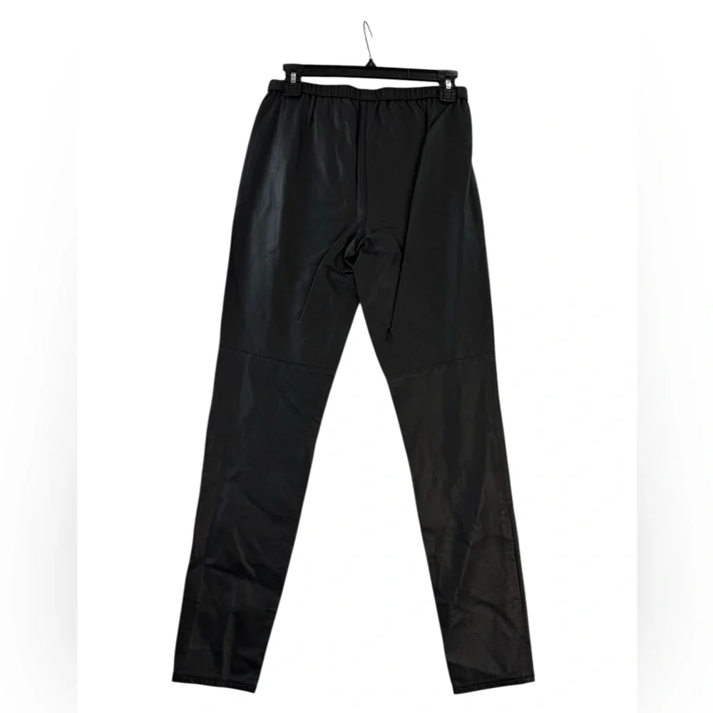 Michael Kors Black Faux Leather‎ Pants Women’s Size 6 Slim Leg Pull-On